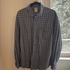 Brooks Brothers Navy and White Plaid Shirt